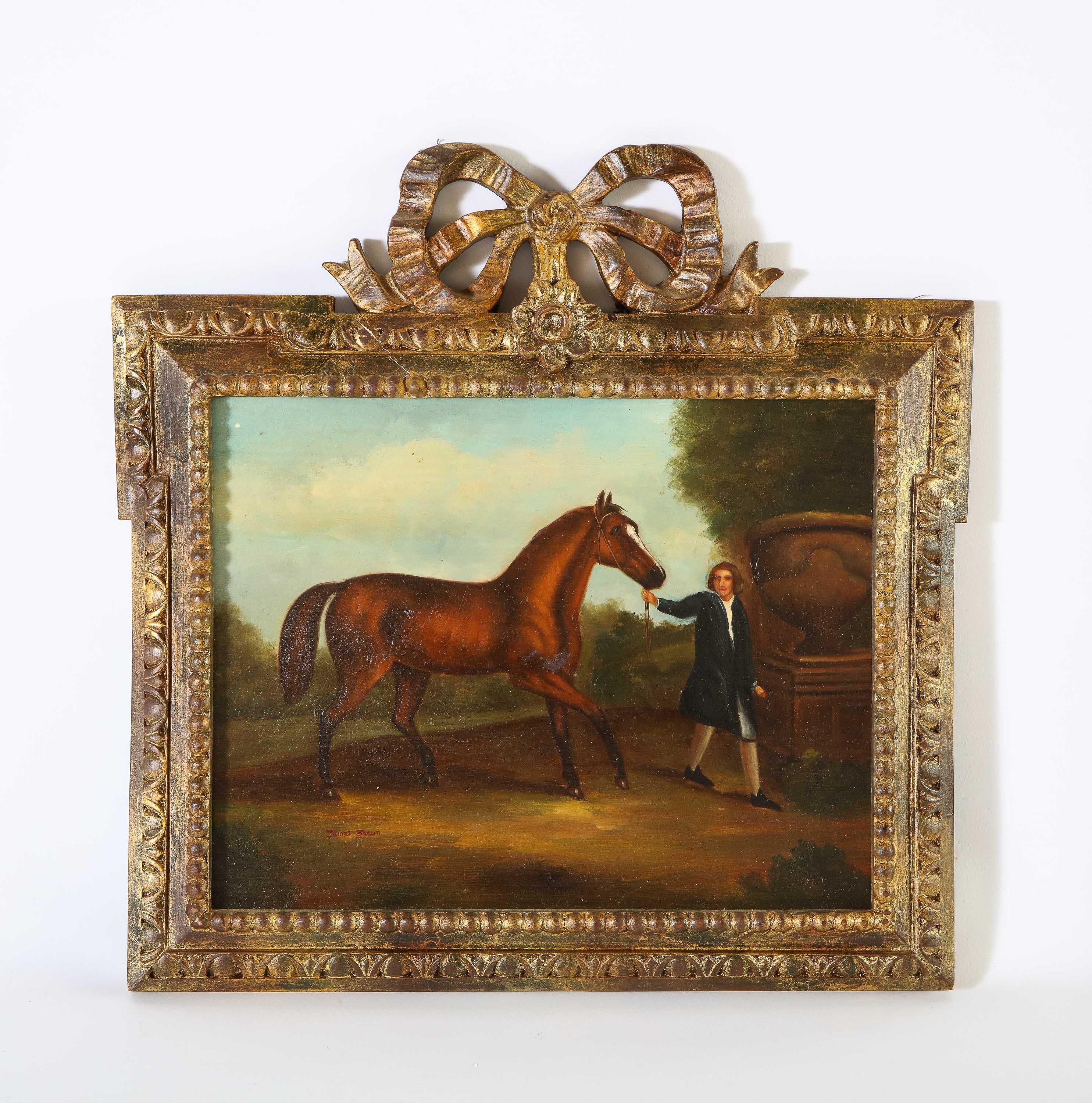 After George Stubbs (1724 - 1806) A Pair Of Horse Equestrian Paintings in Frames 2