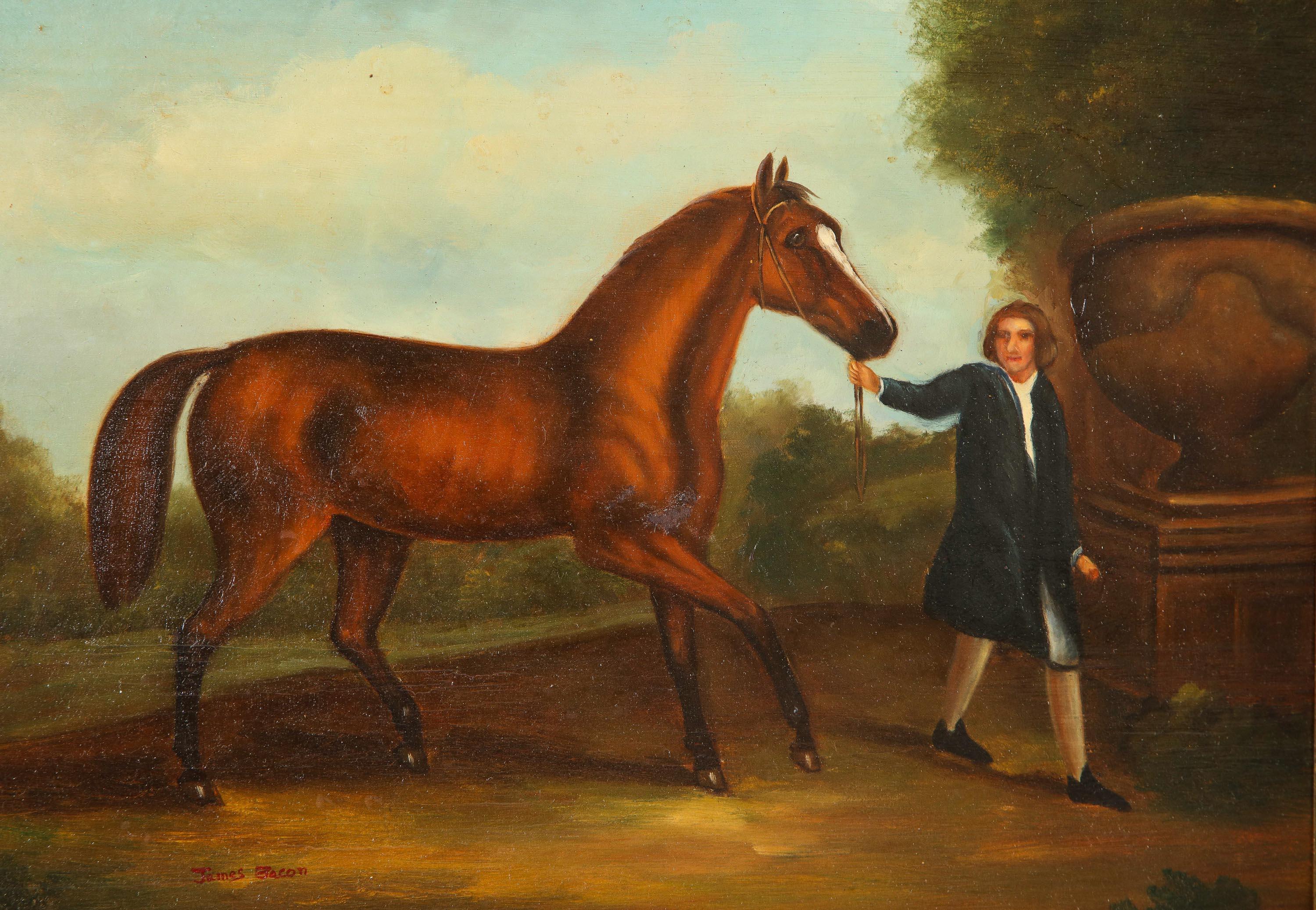 After George Stubbs (1724 - 1806) A Pair Of Horse Equestrian Paintings in Frames 3