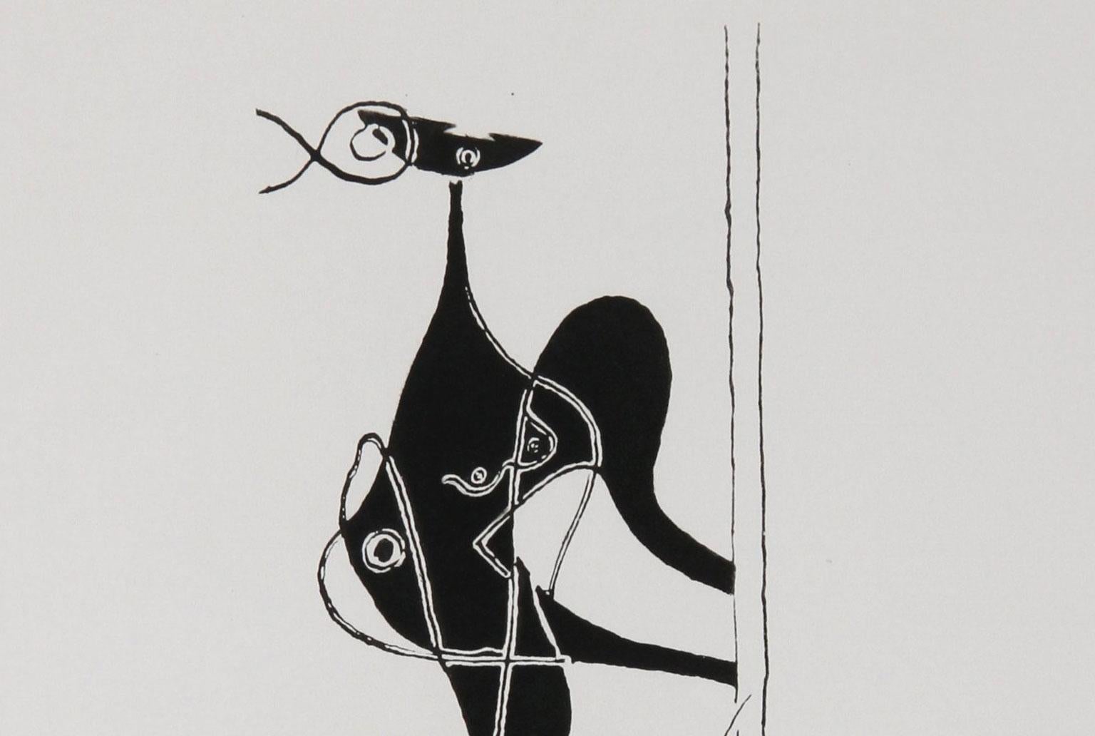 Athlès - Gris Figurative Print par (after) Georges Braque
