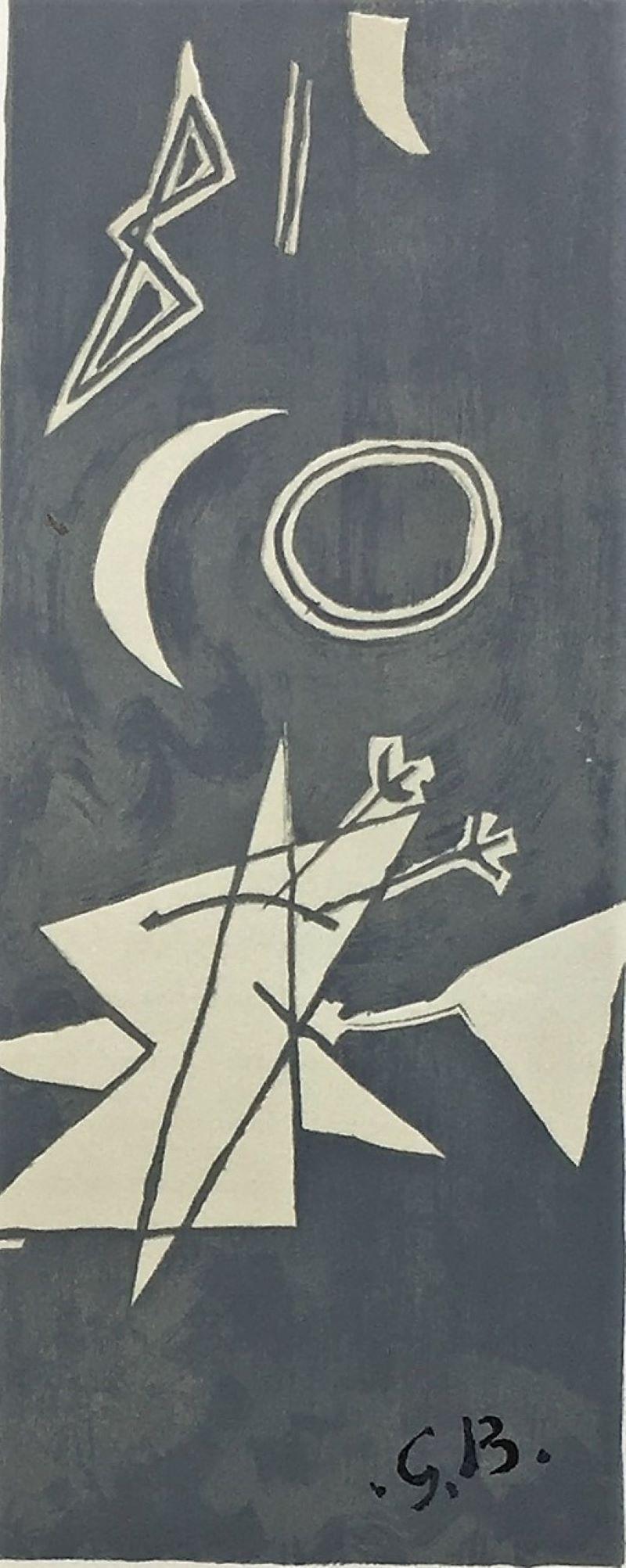 (after) Georges Braque Abstract Print - Ciel Gris II (Grey Sky II)