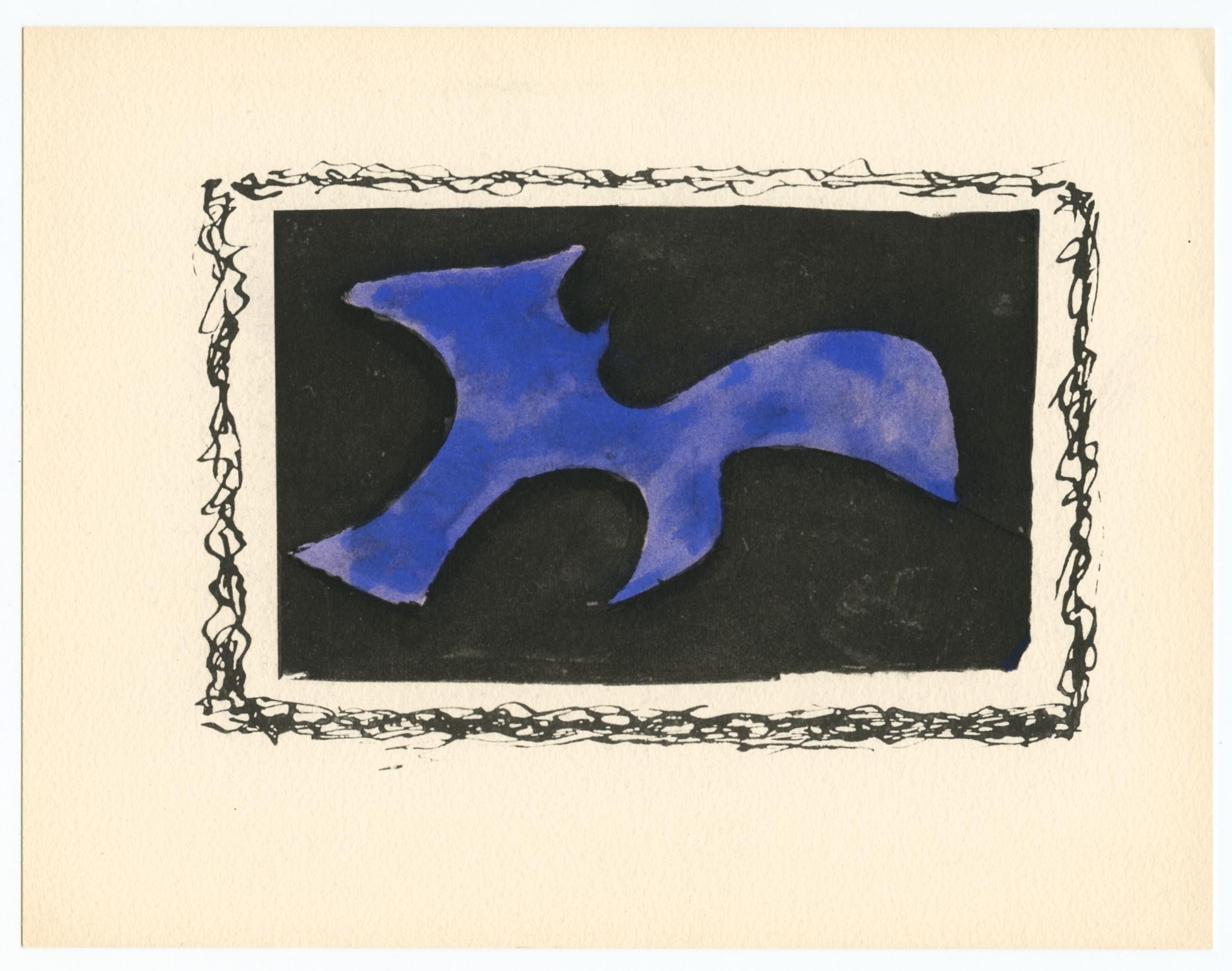 "Forme" pochoir - Print by (after) Georges Braque