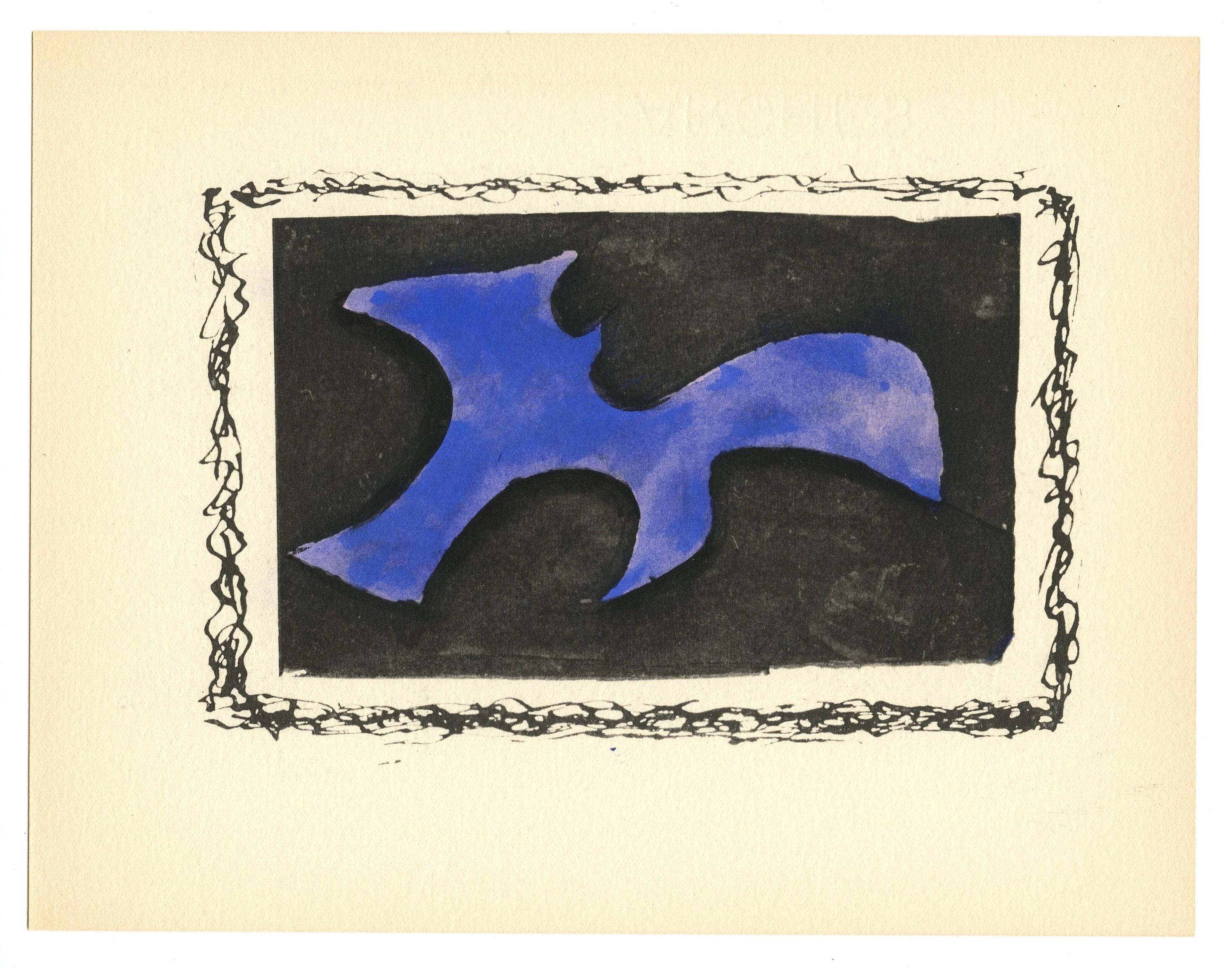 "Forme" pochoir - Print by (after) Georges Braque