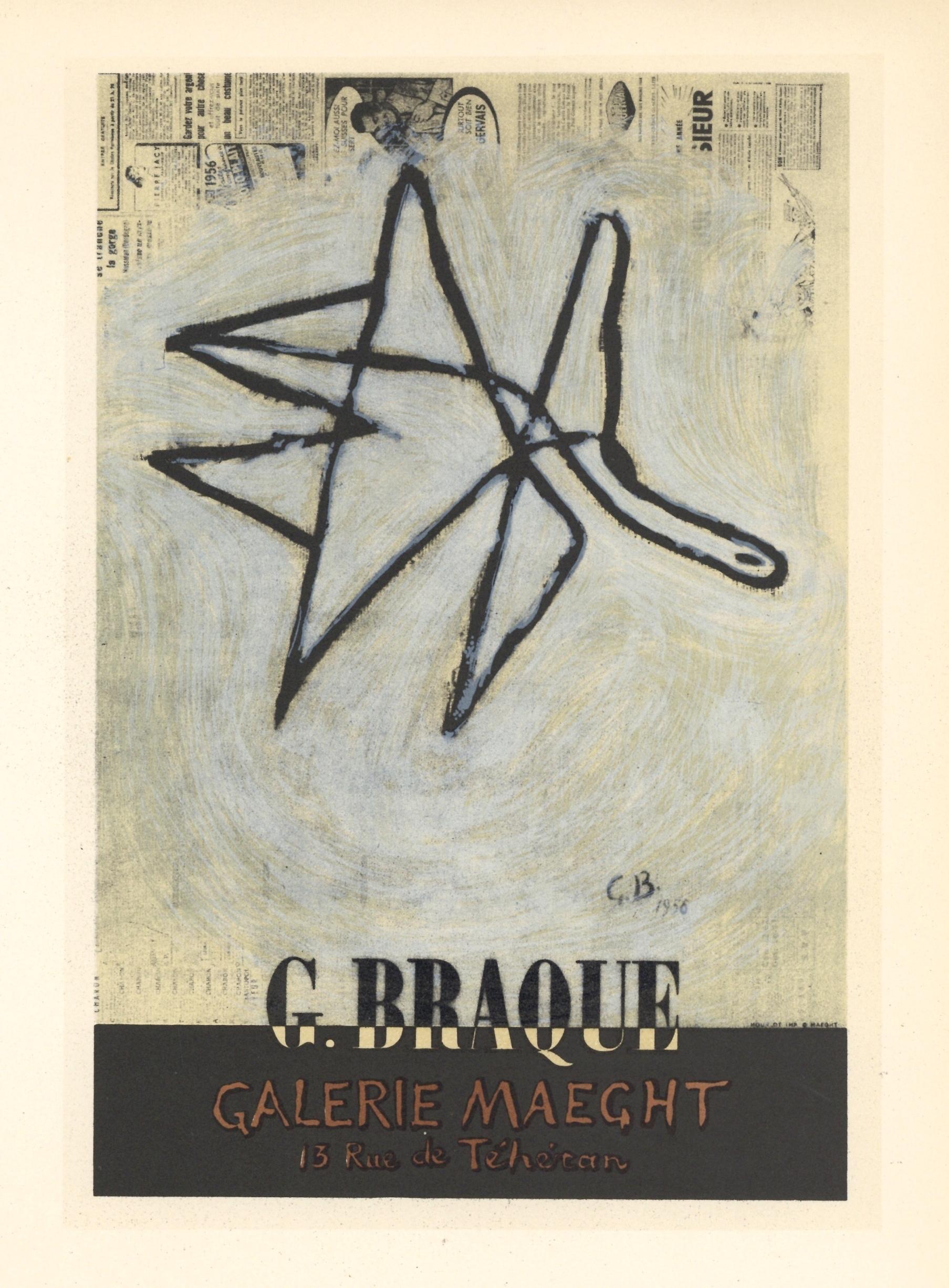 "G. Braque" lithograph poster - Print by (after) Georges Braque