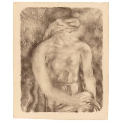 Retro Georges Braque Nude 1957 Collotype “Nu Aux Feulles”