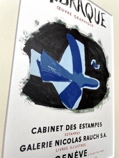 Graphic Artwork Exhibition Poster by Georges Braque, Modernist Lithograph 1959