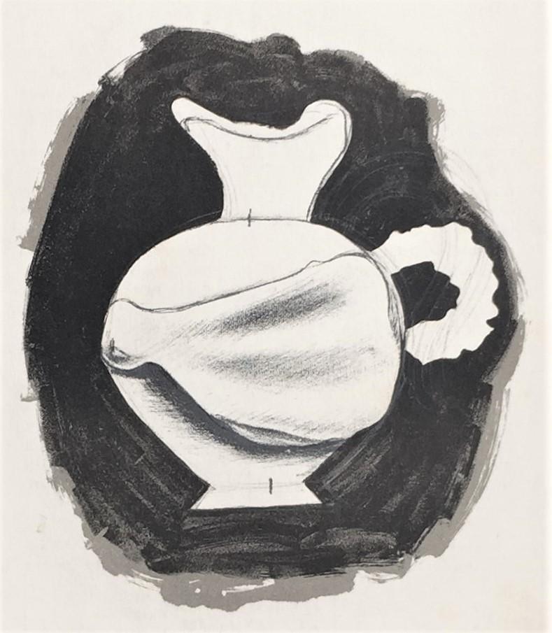 (after) Georges Braque Landscape Print - Grecian Urn.
