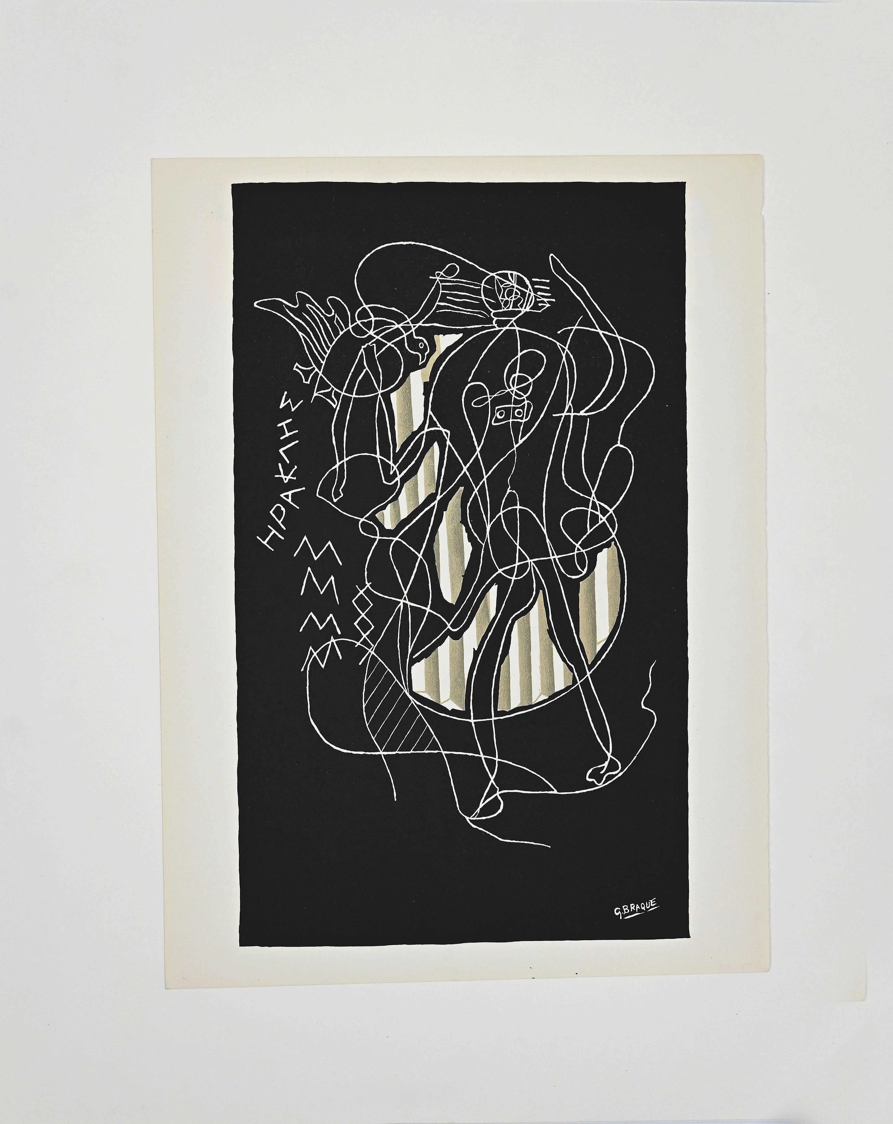 Herakles - Original Lithograph After G. Braque - 1951 - Print by (after) Georges Braque