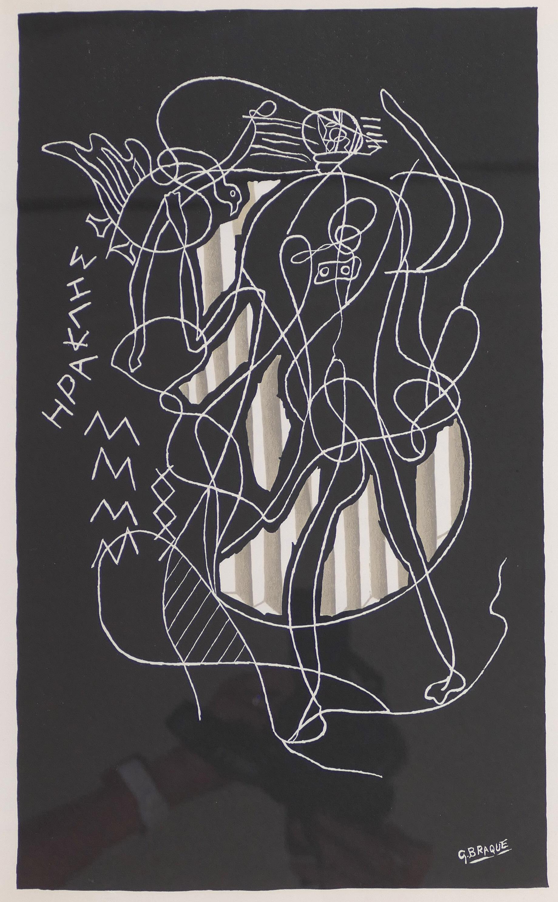 (after) Georges Braque Abstract Print - Herakles - Original lithograph After G. Braque - 1951