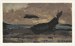 „La Barque echouee“-Lithographie