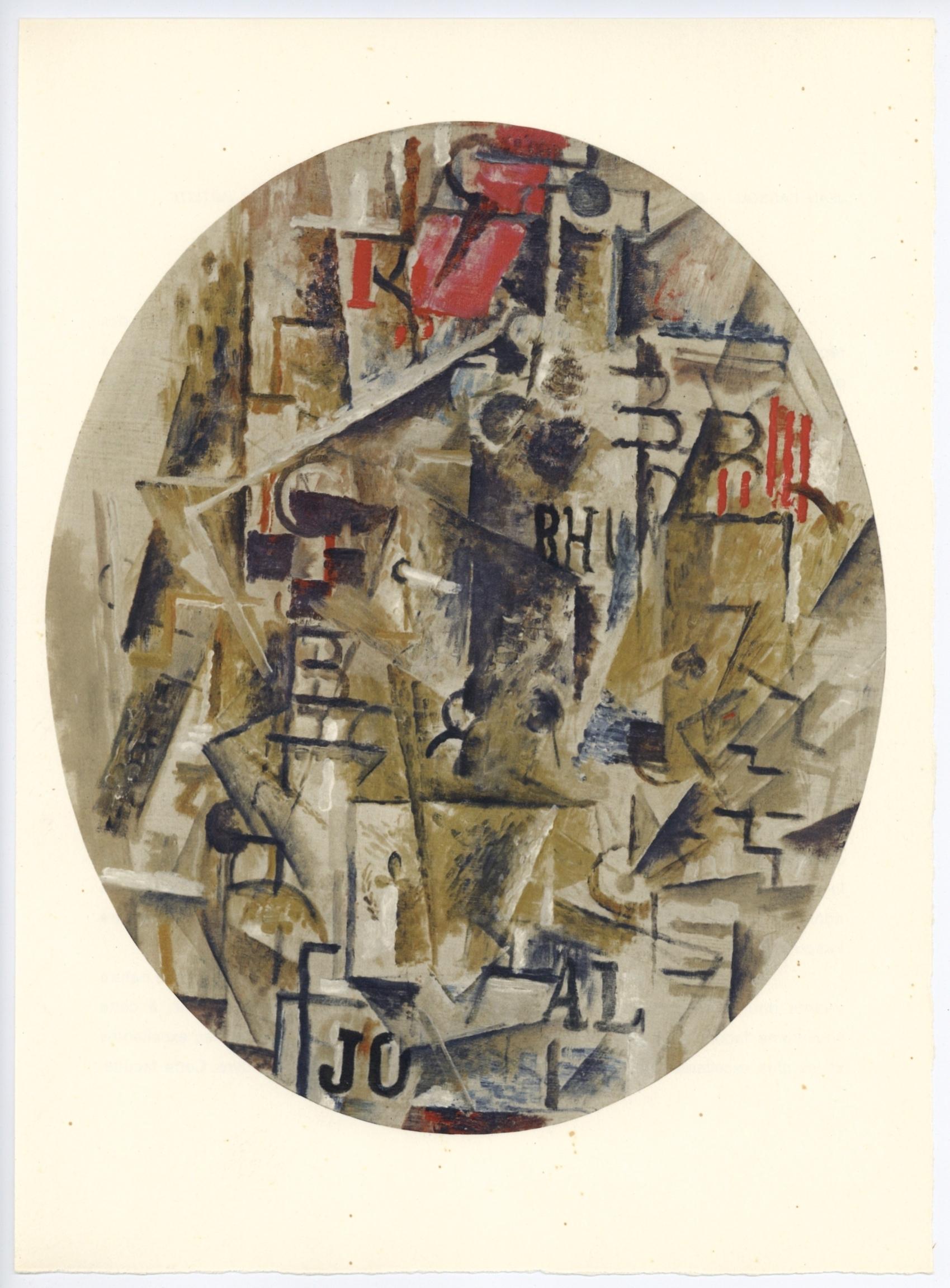 La bouteille de rhum - Print by (after) Georges Braque