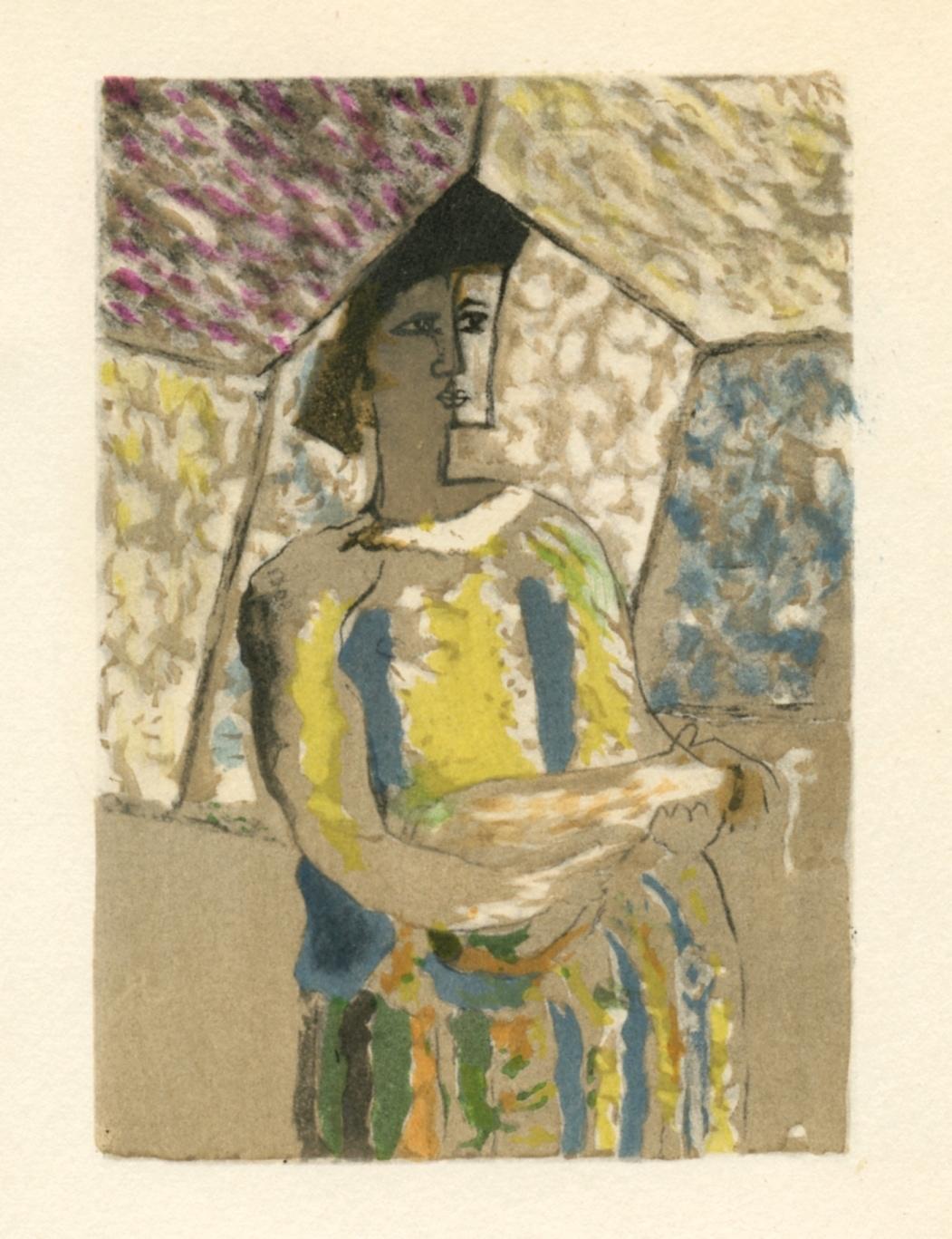 "La Mandoline" pochoir - Print by (after) Georges Braque