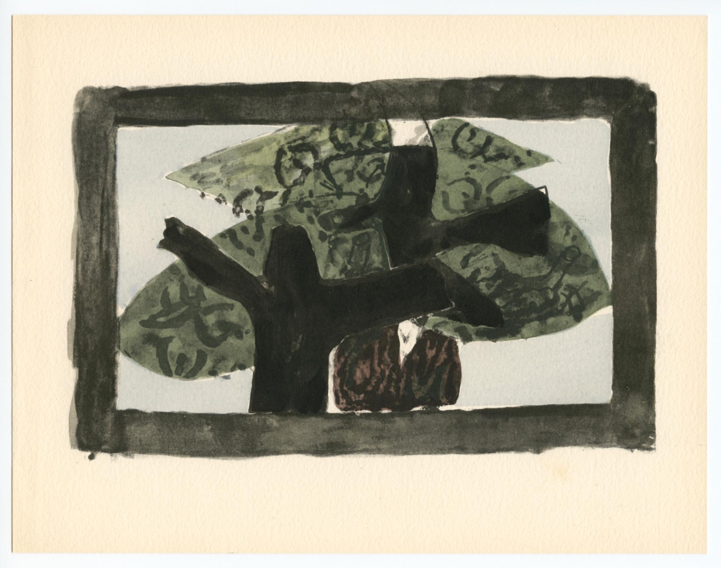 "L'arbre" pochoir - Print by (after) Georges Braque