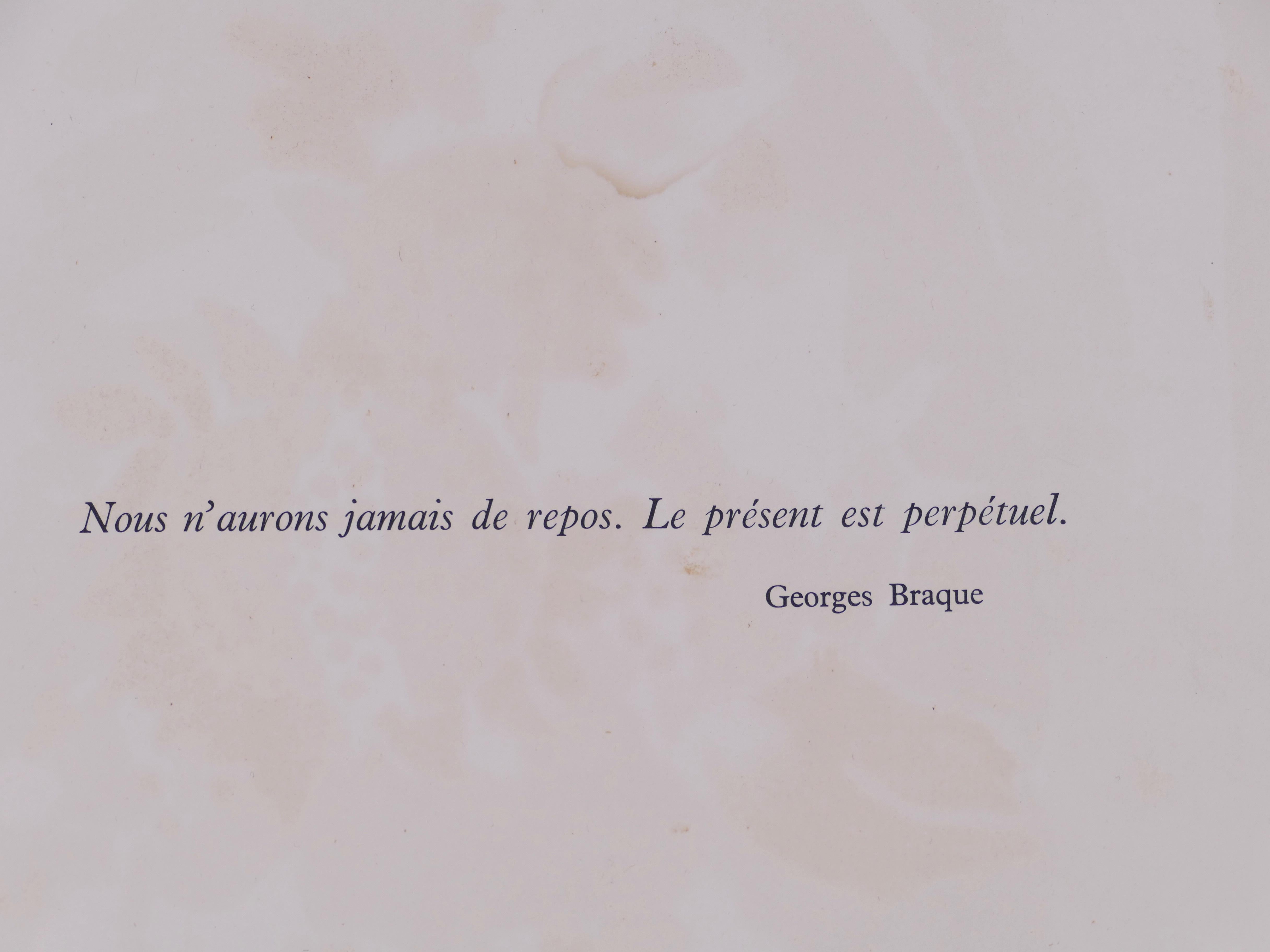 Original Lithographie von G. Braque, „Repos“ – 1967 (Fauvismus), Print, von (after) Georges Braque