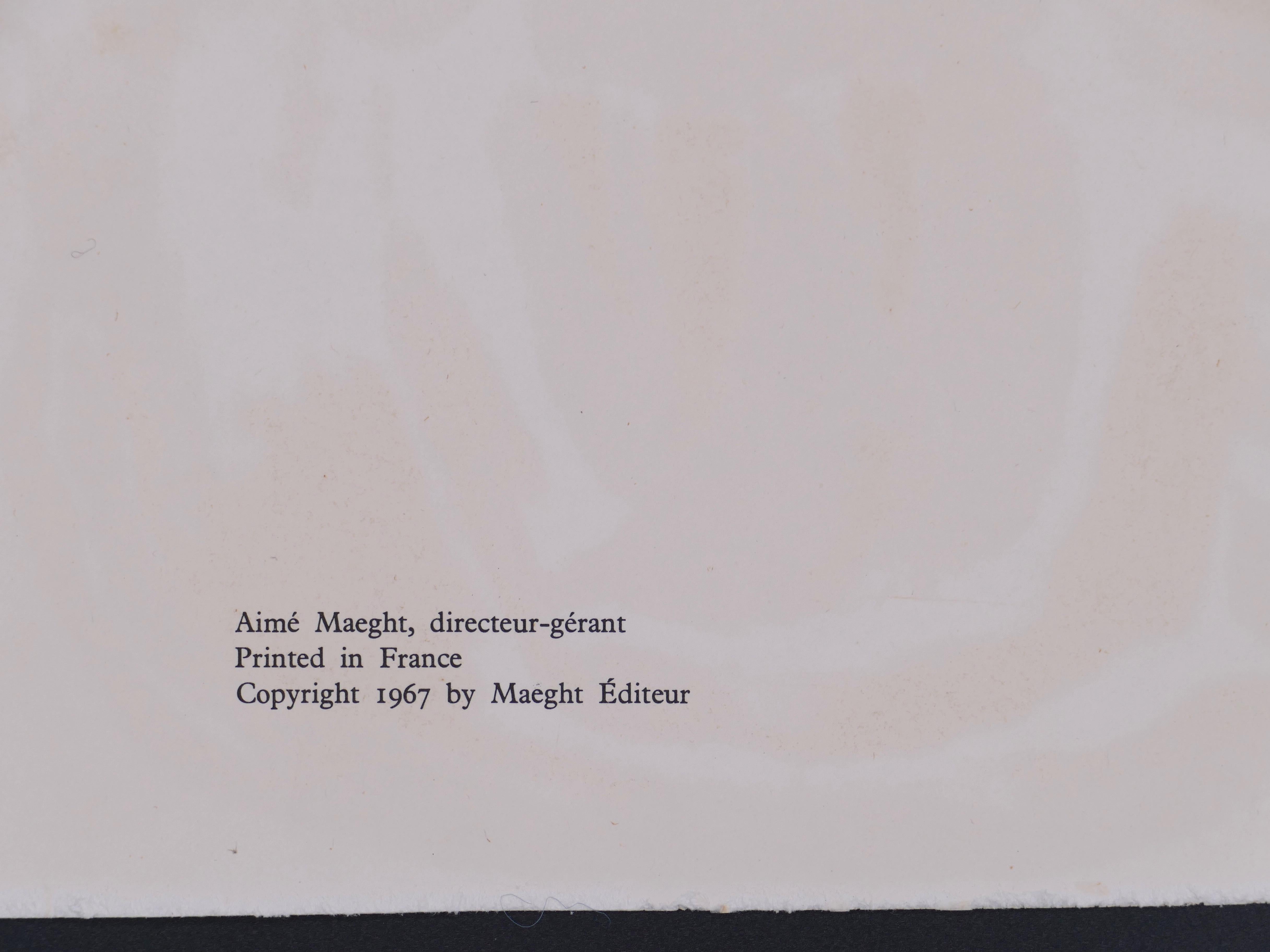 Original Lithographie von G. Braque, „Repos“ – 1967 (Grau), Still-Life Print, von (after) Georges Braque