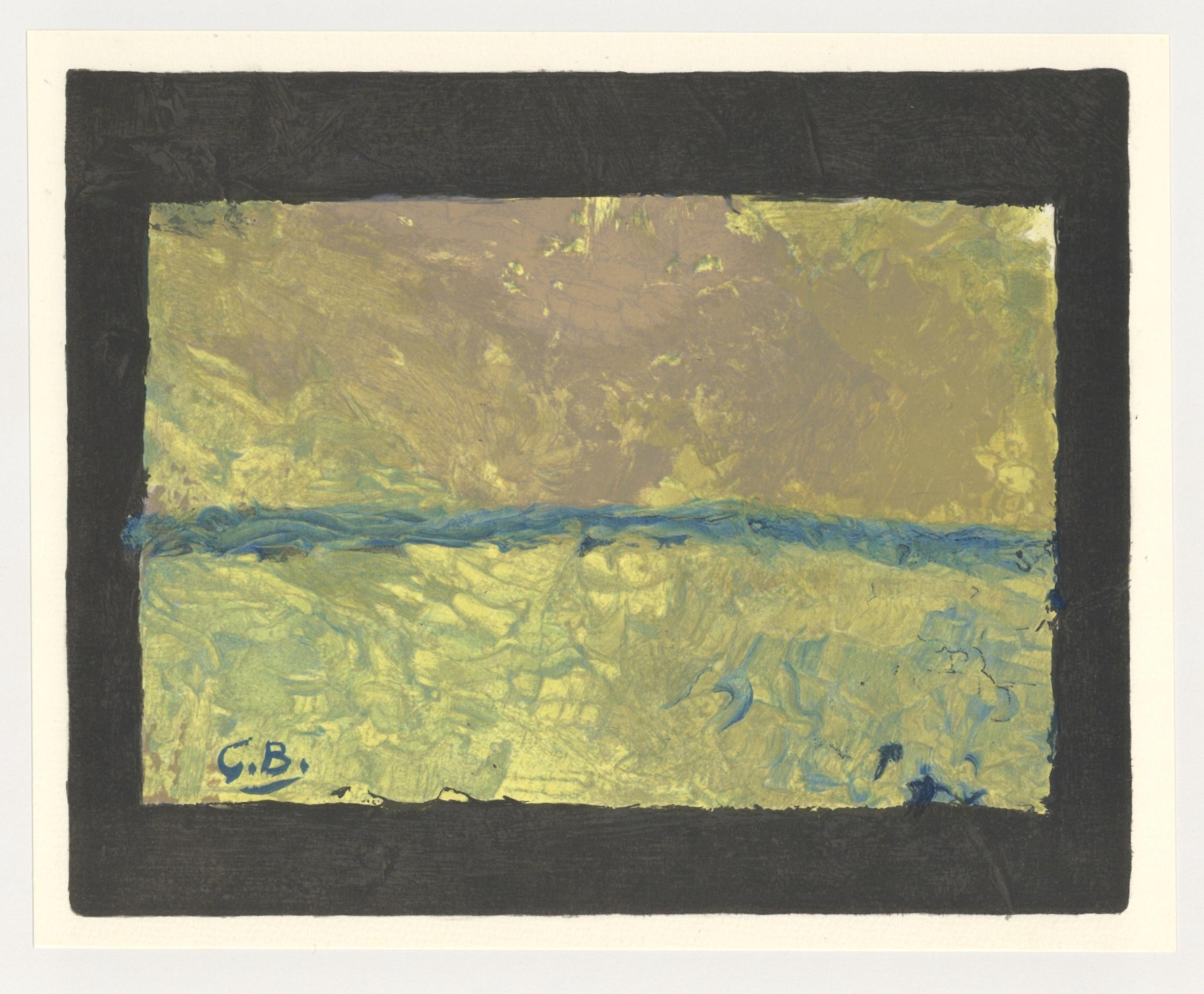 "Les champs" lithograph - Print by (after) Georges Braque