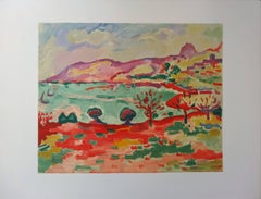 Marseille : Paysage de l'Estaque - Lithographie, 1972