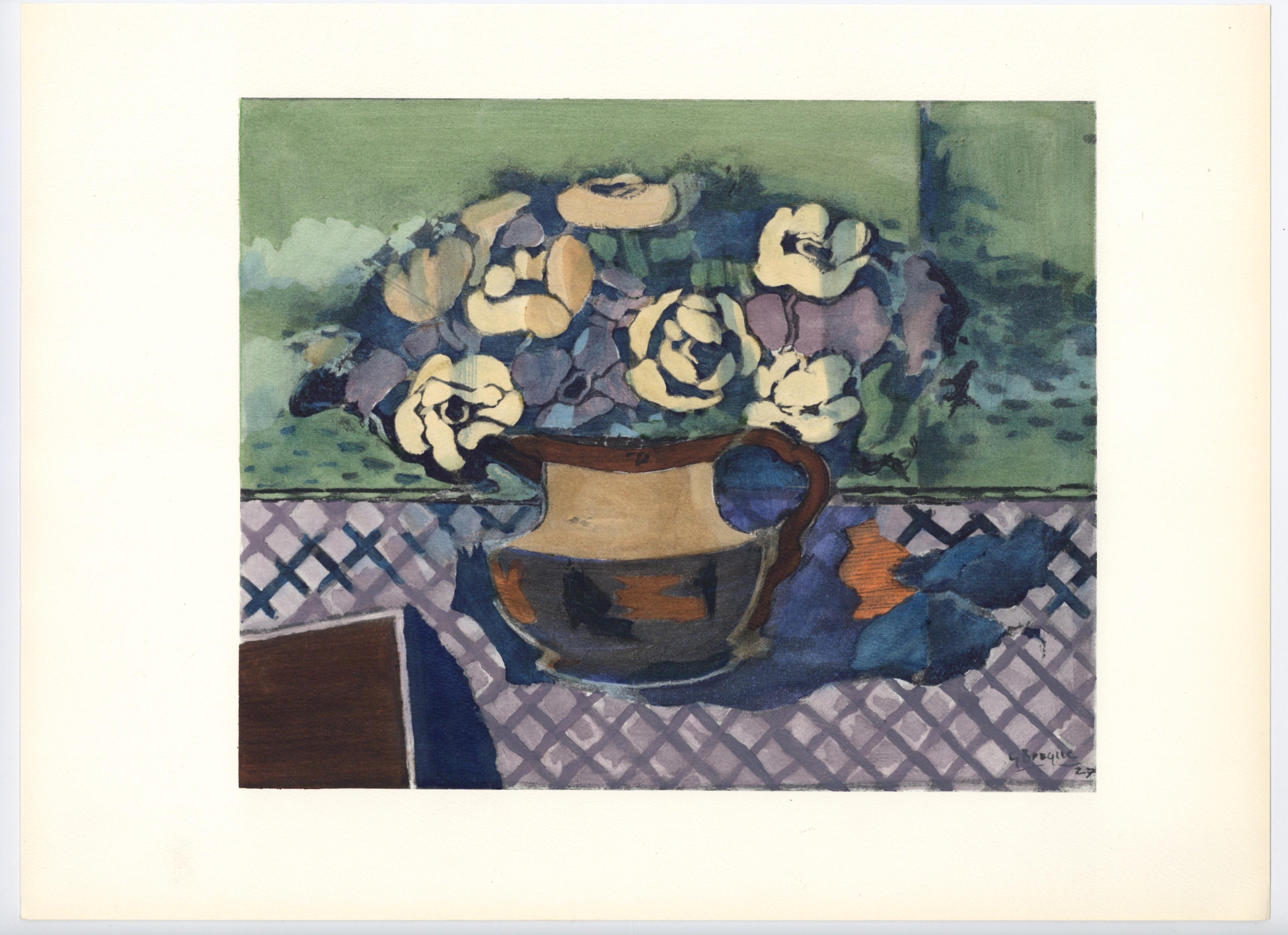 "Nature morte" pochoir - Print by (after) Georges Braque