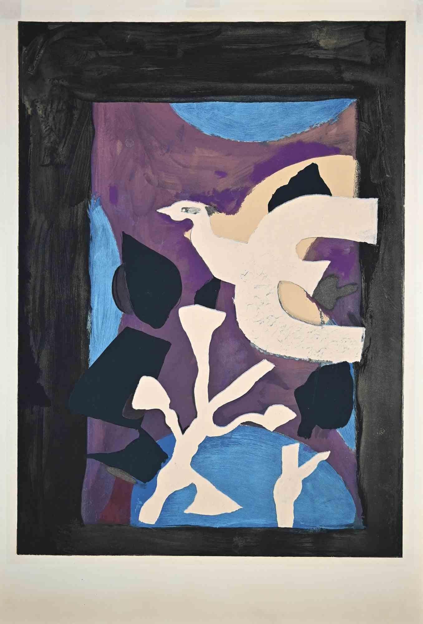 (after) Georges Braque Figurative Print - Oiseaux -  Lithograph after Georges Braque - Mid-20th Century
