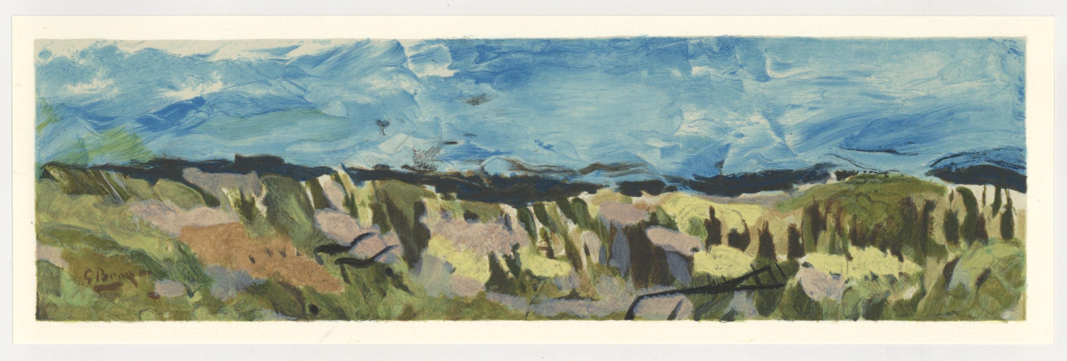 "Litografia "Paysage - Print di (after) Georges Braque