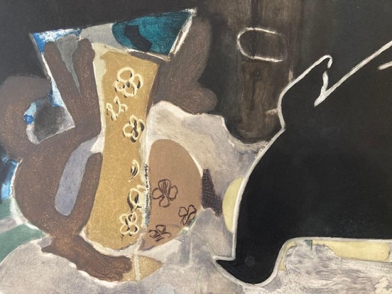 Pitcher and bird  - Print by (after) Georges Braque
