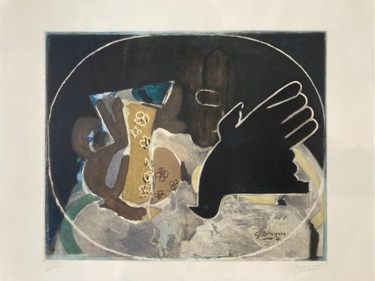 (after) Georges Braque Abstract Print - Pitcher and bird 
