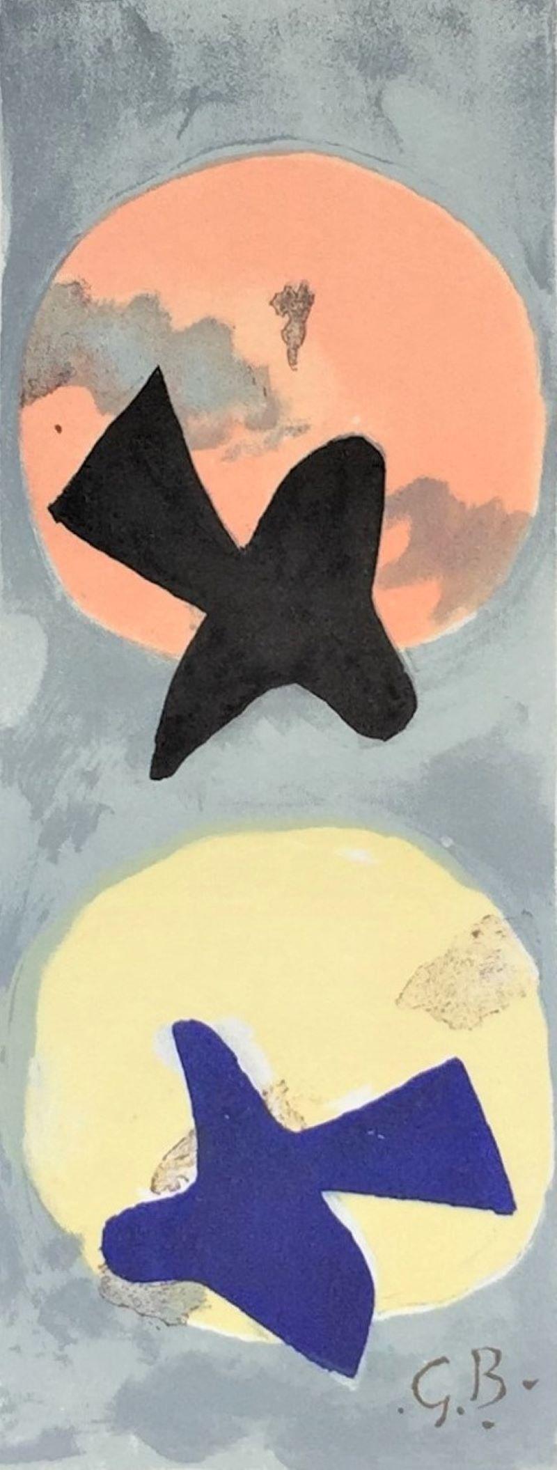 (after) Georges Braque Landscape Print - Soleil et lune II (Sun and Moon II)