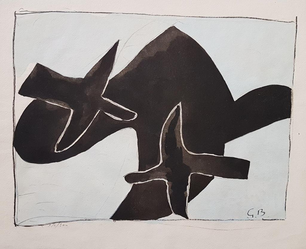 The Black Birds - Lithograph After Georges Braque - 1958