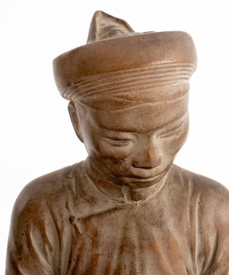 Ceramic After Georges-Denys Dutheil, Vietnamese Men, 2 For Sale