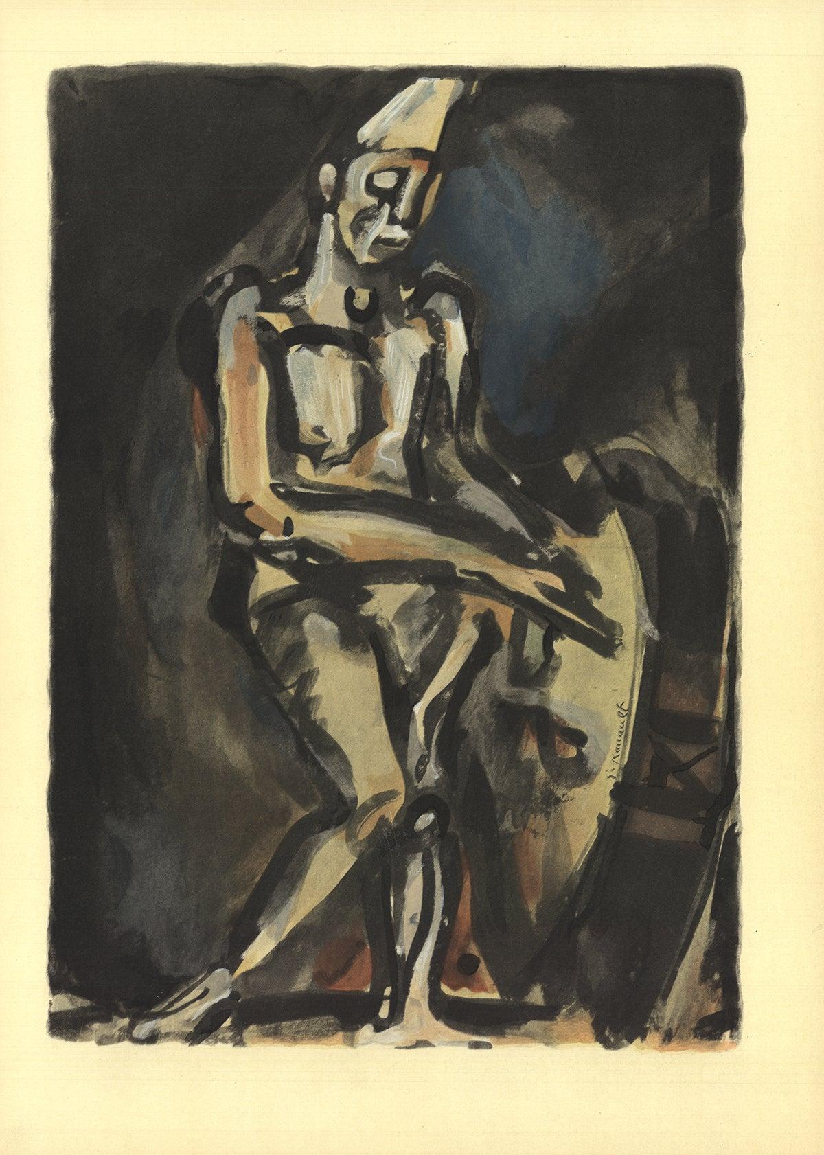 (after) Georges Rouault Portrait Print - Le Clown