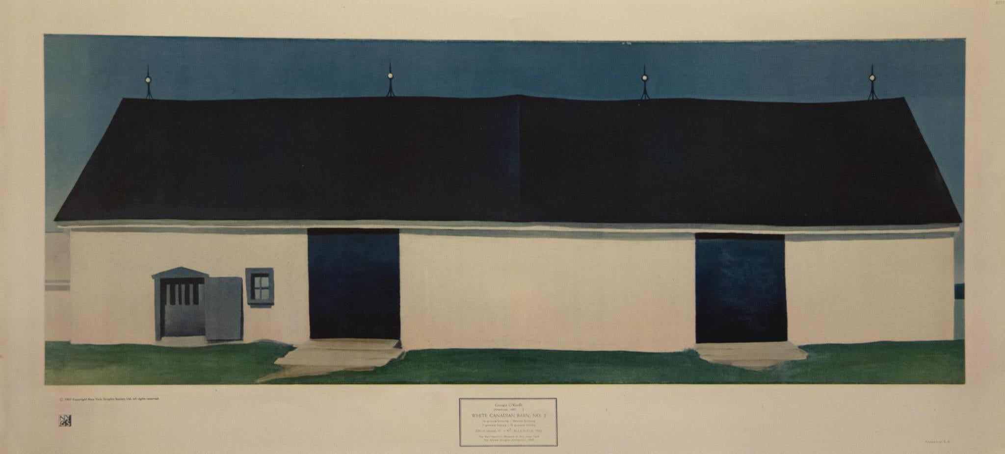 (after) O'Keeffe "White Canadian Barn, NO. 2" O