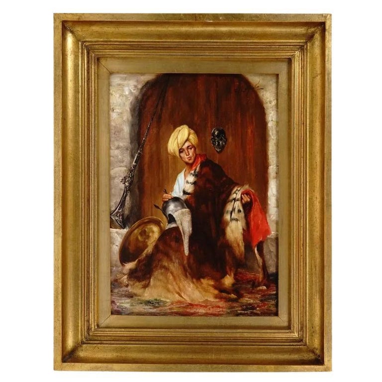 After Gerome Oriental Male Portrait Oil Painting at 1stDibs
