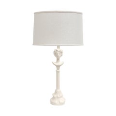 Sirmos 'Colette' Table Lamps, White Matte Resin, After Giacometti