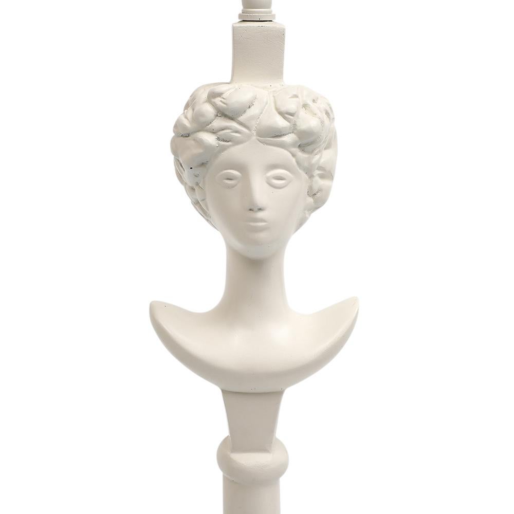 Molded Sirmos 'Colette' Table Lamps, White Matte Resin, After Giacometti  For Sale