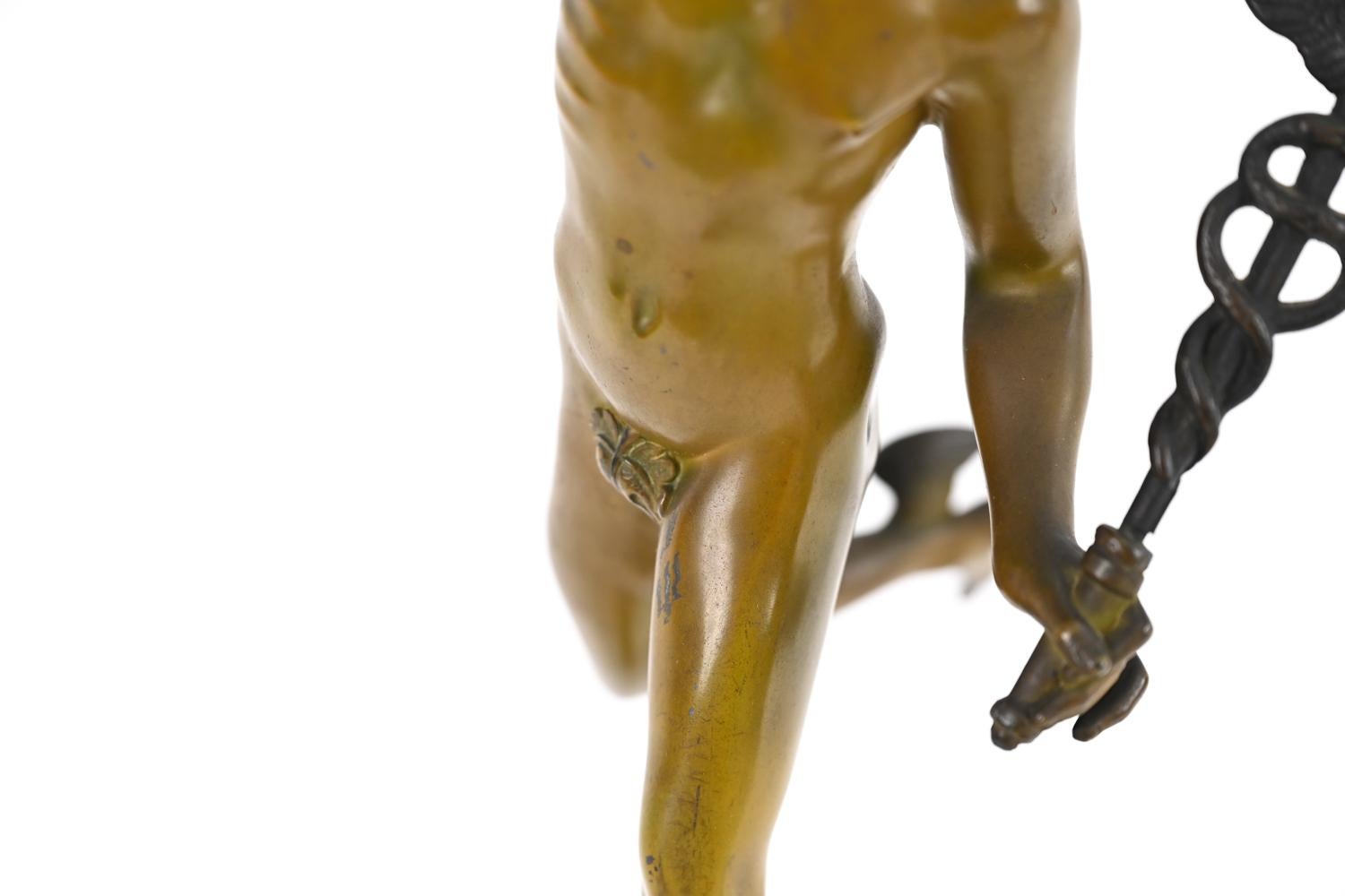 Spelter After Giambologna Mercury Sculpture For Sale