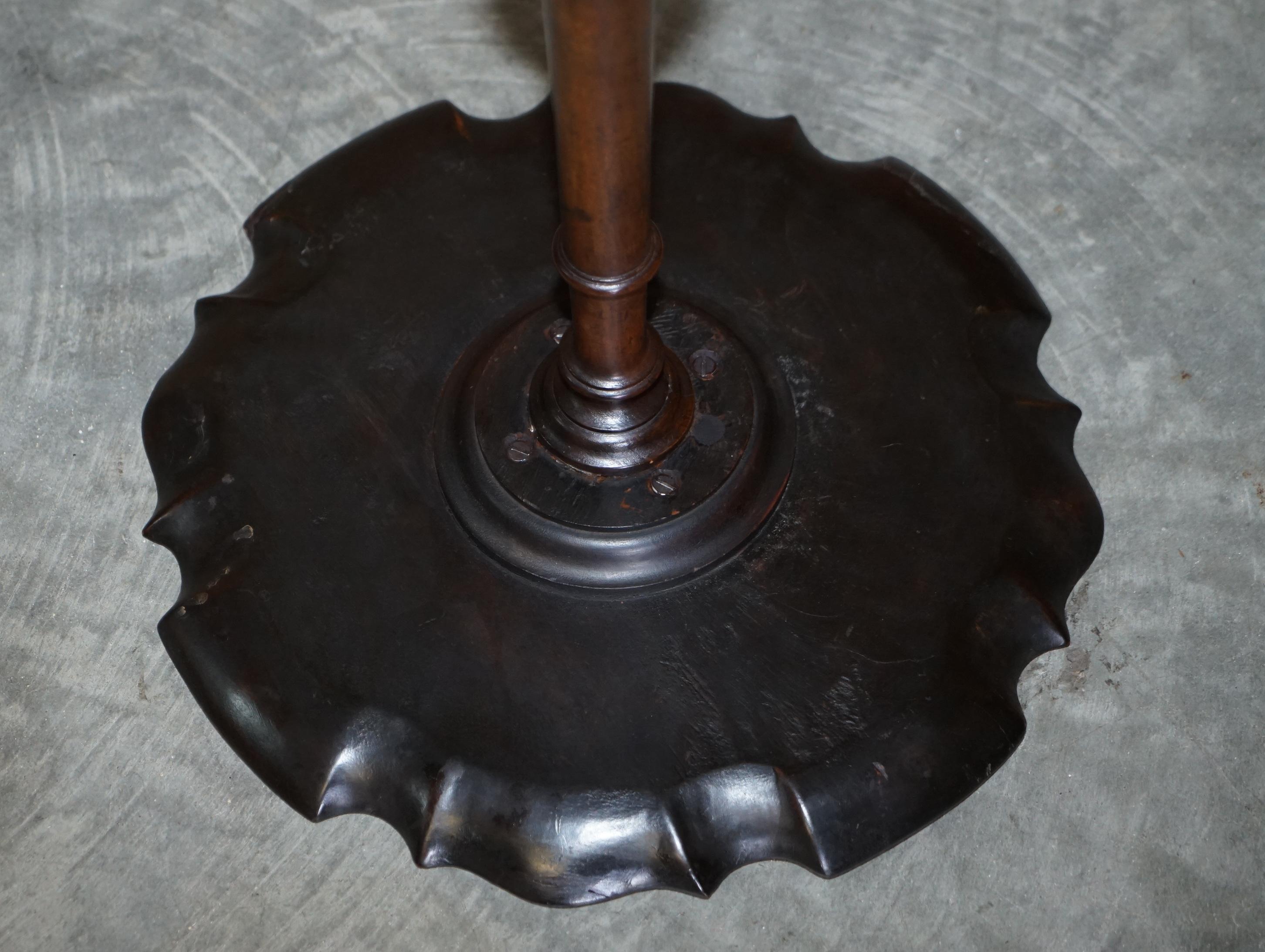 After Gillows of Lancaster Antique Hardwood Pie Crust Claw & Ball End Table For Sale 10