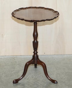 After Gillows of Lancaster Antique Mahogany Pie Crust Tilt Top Side Tripod Table