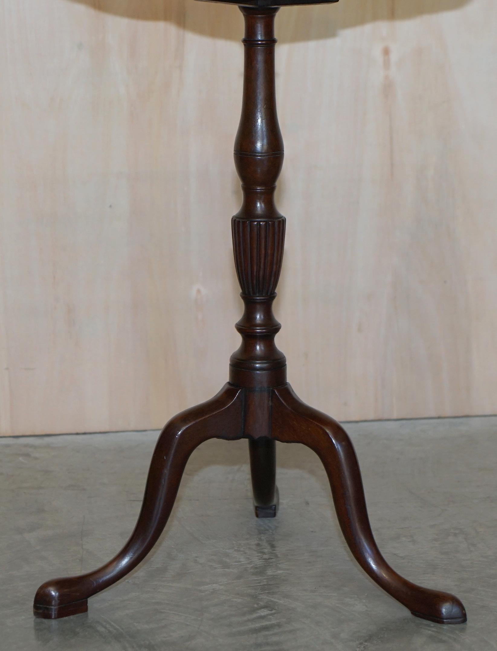 After Gillows of Lancaster Antique Mahogany Pie Crust Tilt Top Side Tripod Table 2