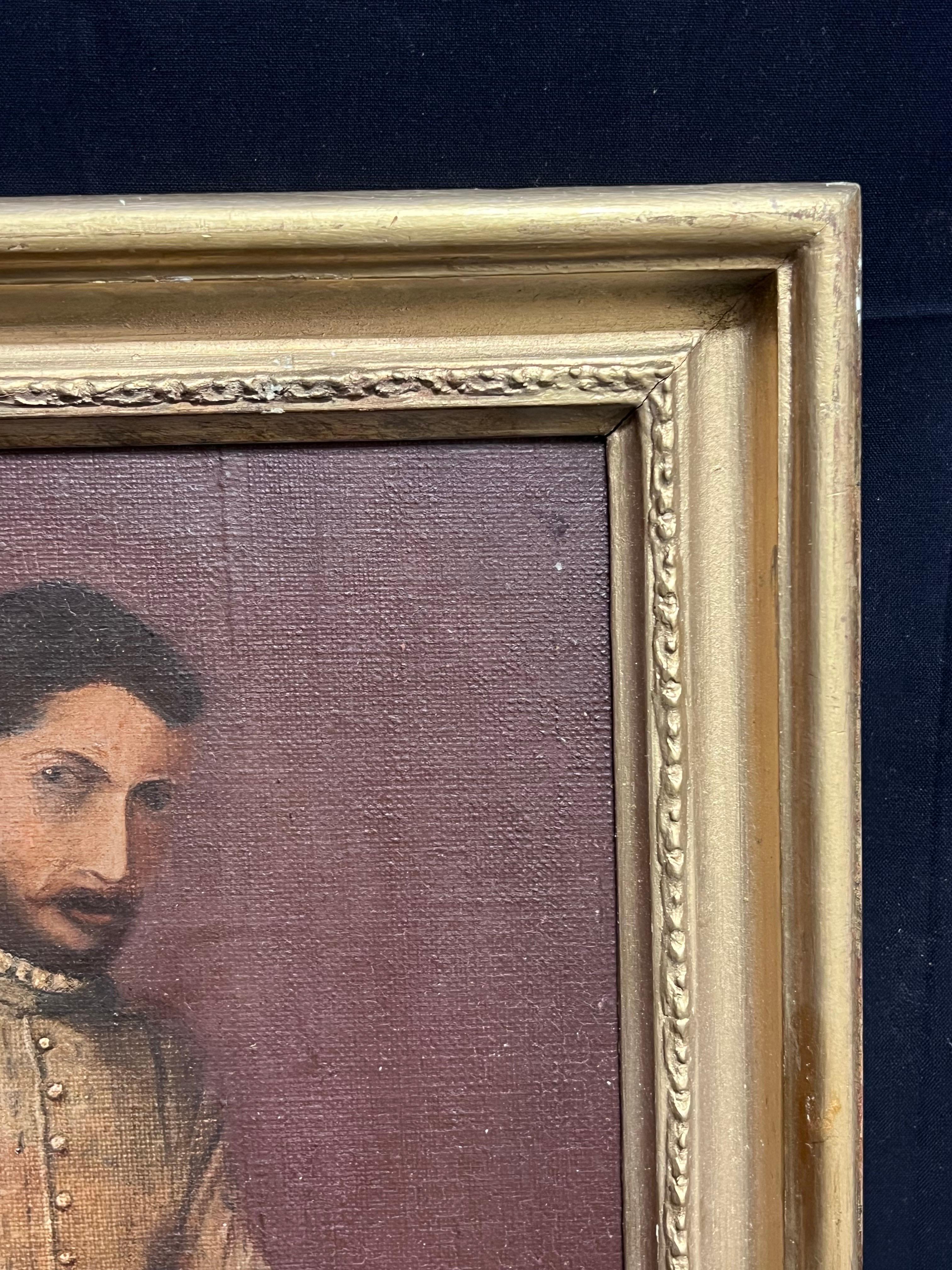 Italian Renaissance Gentleman Portrait of a Tailor Antique Oil Painting For Sale 3