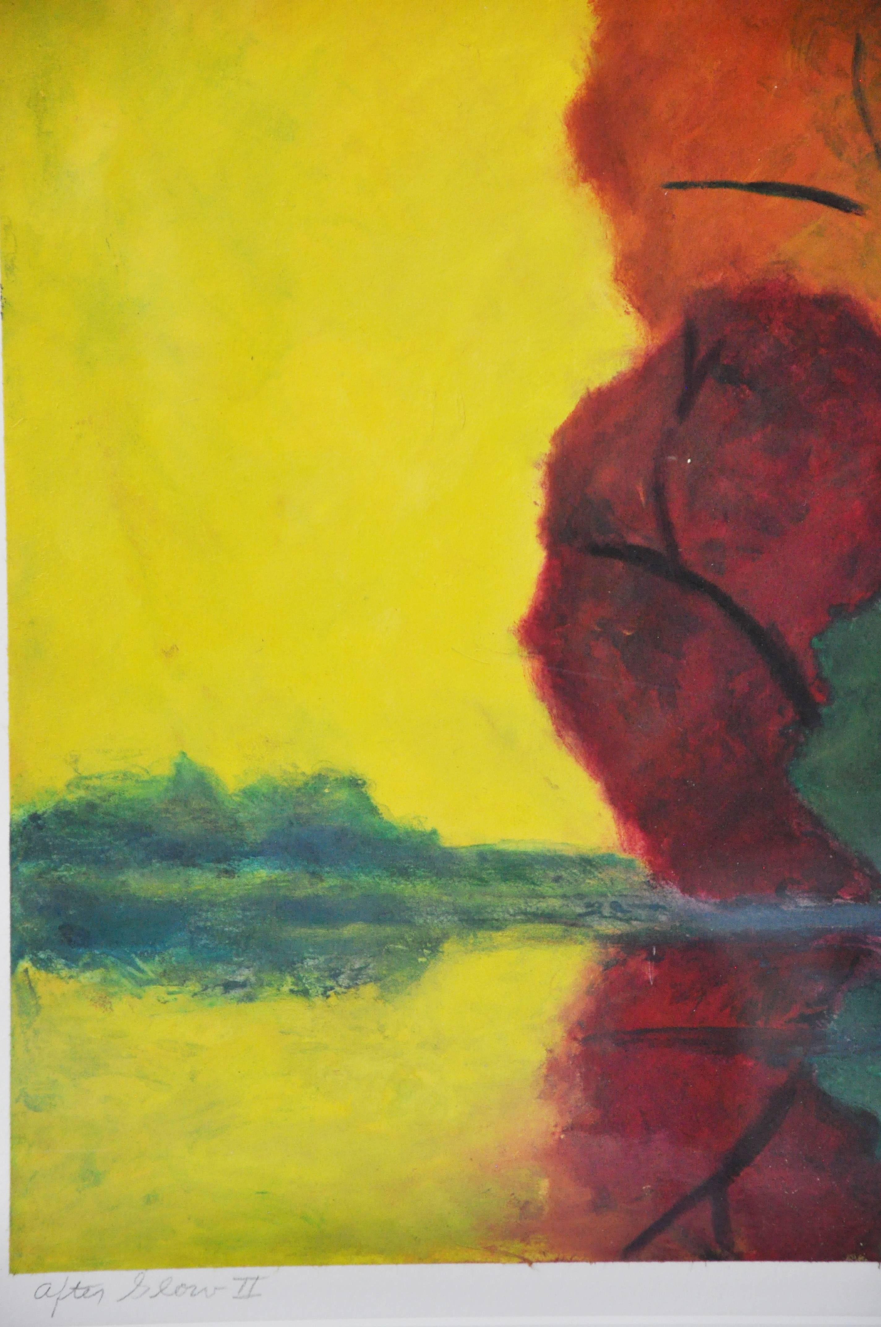 After Glow II Monotype by Barbara Young In Good Condition For Sale In Geneva, IL