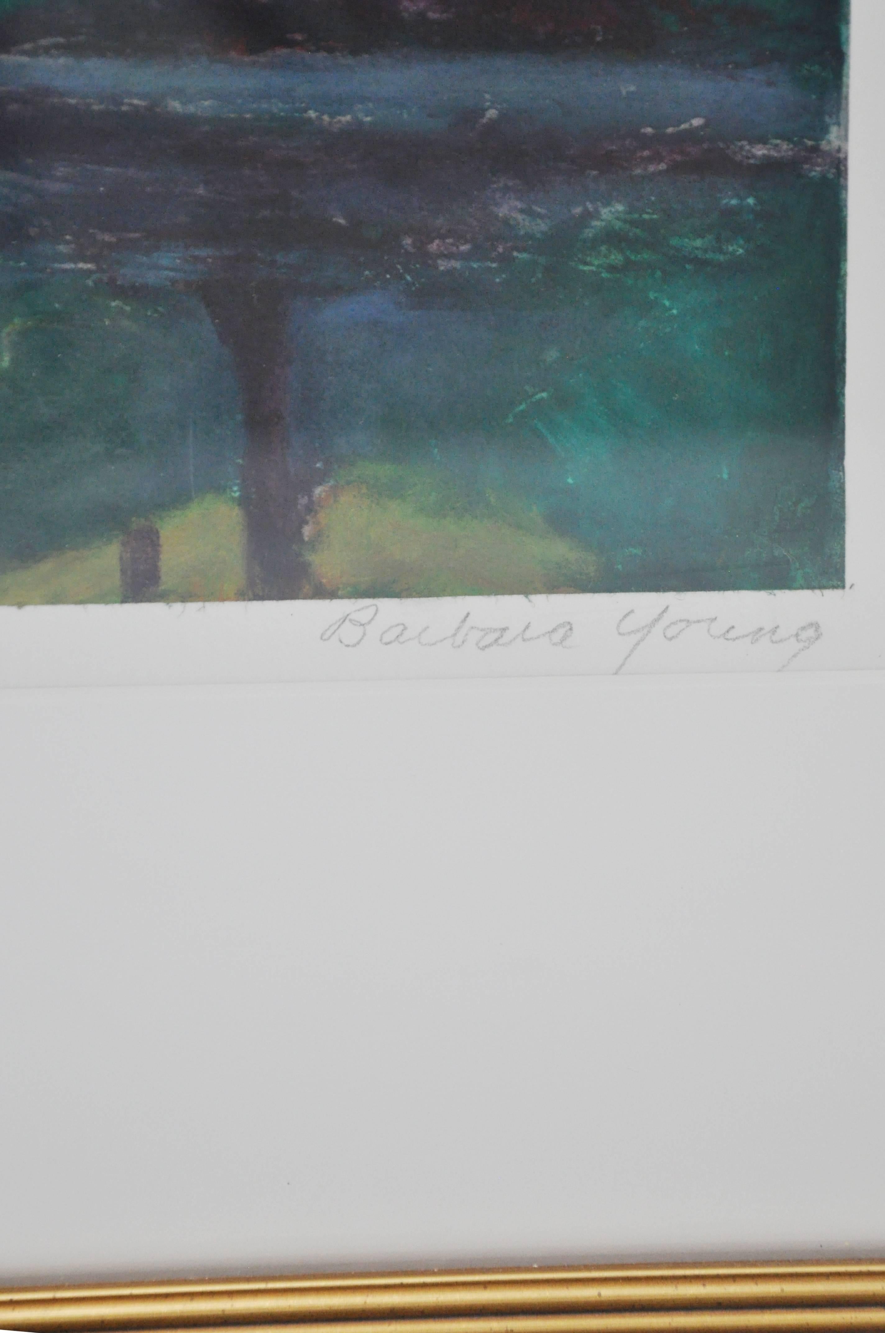 Glass After Glow II Monotype by Barbara Young For Sale