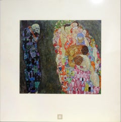 Gustav Klimt (after) - "Death and Life" 1931 Colored Collotype