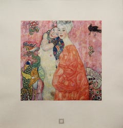 Gustav Klimt (nach) – „Die Freundinnen“ 1931, farbige Kolotypie