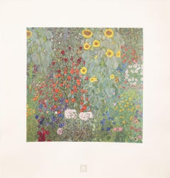 Gustav Klimt (nach) – „Sonnenblumen“ 1931, farbiger Kollo-Druck