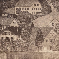 Houses at Unterach on the Attersee, Gustav Klimt An Aftermath collotype, 1931