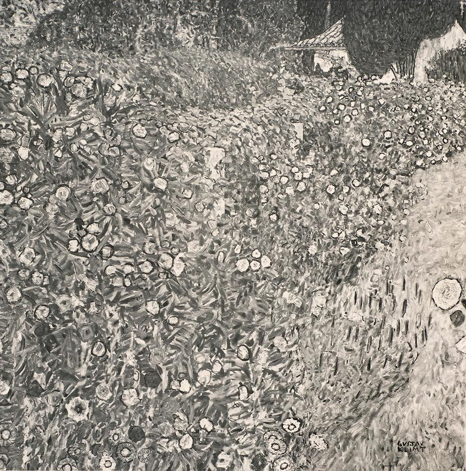 Italienische Gartenlandschaft im italienischen Gartenstil, Gustav Klimt Eine Nachahmung der Collotypie, 1931 (Wiener Secession), Print, von (after) Gustav Klimt