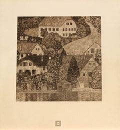 Klimt (after) - "Am Attersee" (On Lake Attersee) 1931 Monochrome Collotype