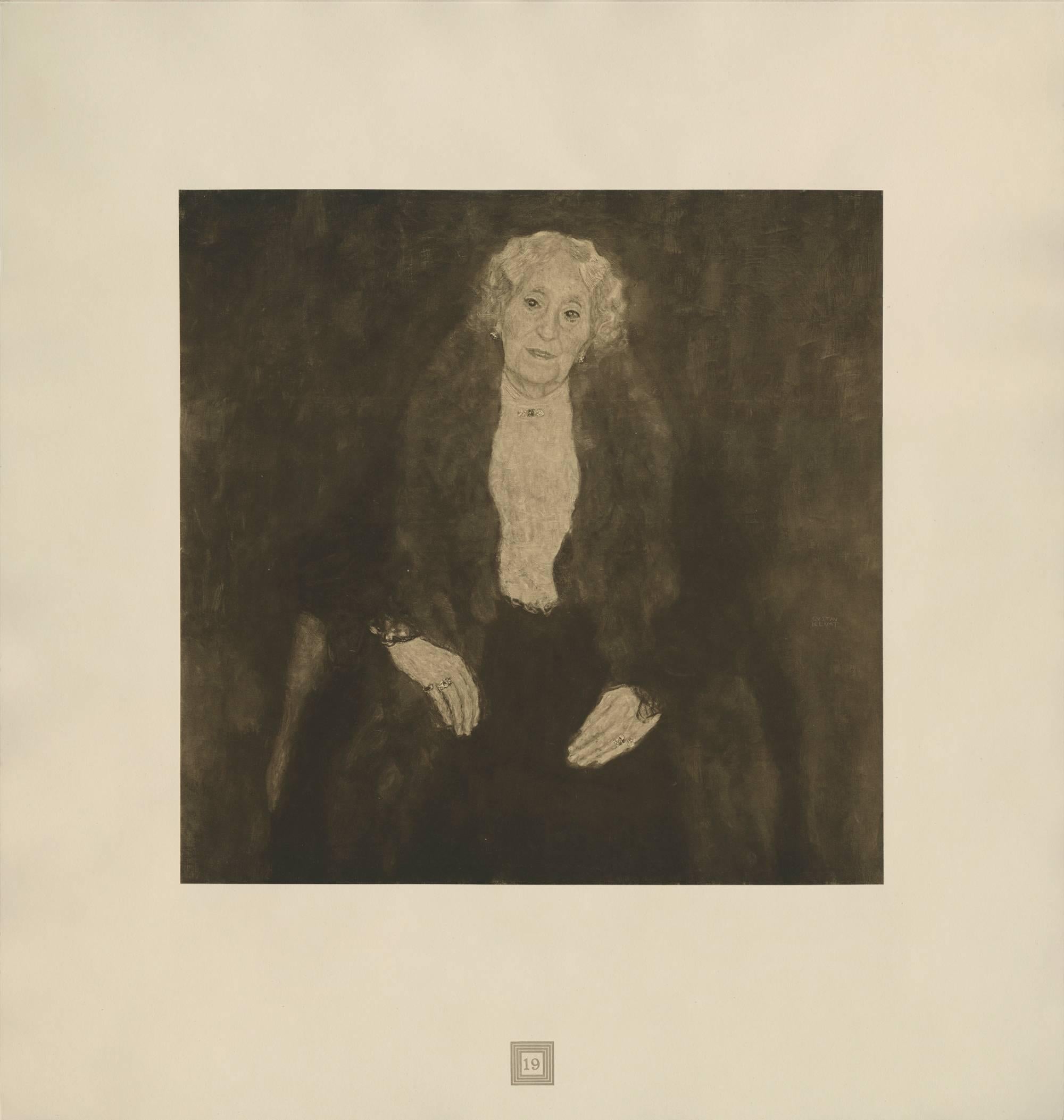 (after) Gustav Klimt Figurative Print - Max Eisler Eine Nachlese folio "Charlotte Pulitzer" collotype
