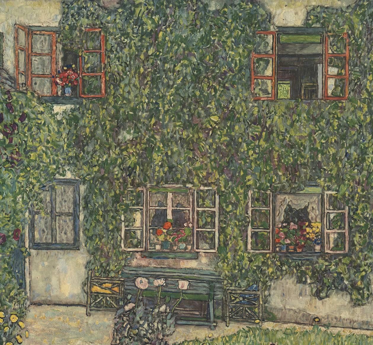 Max Eisler Eine Nachlese folio “House in a Garden” collotype print - Print by (after) Gustav Klimt