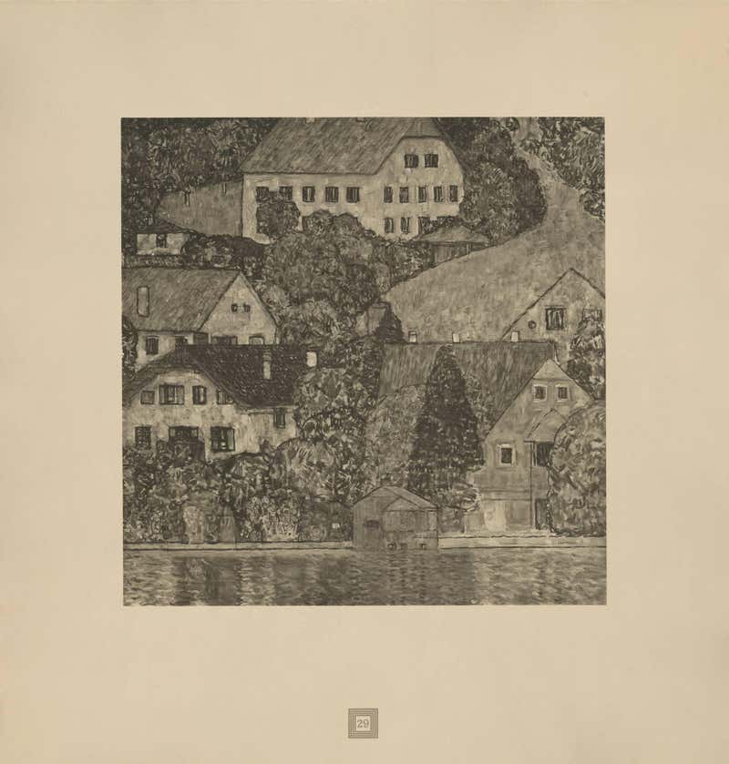(after) Gustav Klimt - Max Eisler Eine Nachlese folio “House in a ...