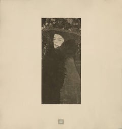 Max Eisler Eine Nachlese folio « Lady in a Feathered Hat » collotype